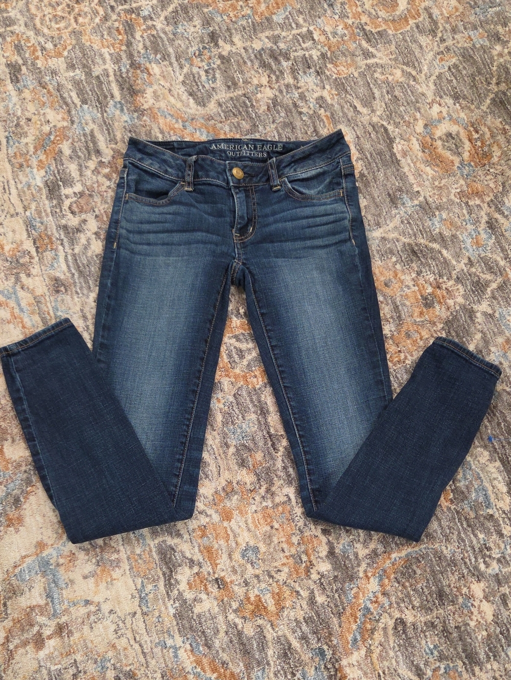 American Eagle Outfitters Women's Medium-Dark Blue Jegging Jeans